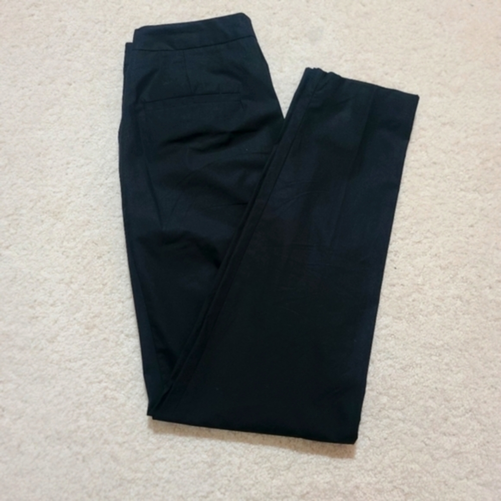 Massimo Dutti High-waist Pleated Black Trousers